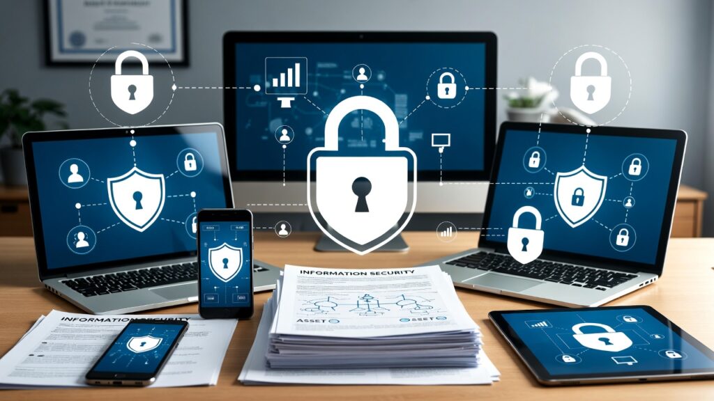 パソコンと紙など