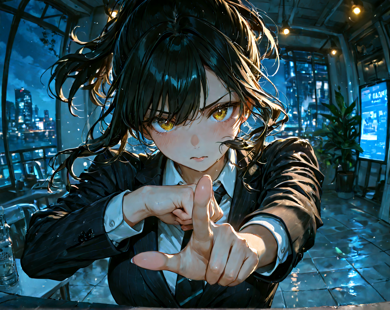 スーツ着た女性